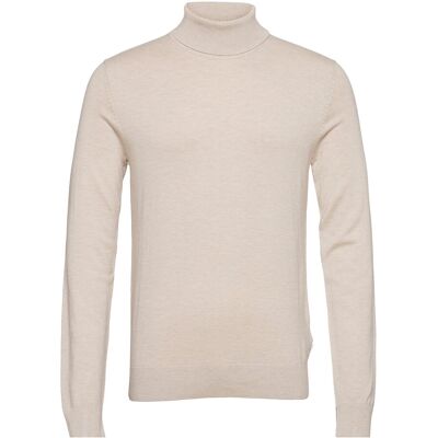 Lindbergh Mélange Roll Neck Knit XXL OFF WHITE MEL XXL Lindbergh Mélange Roll Neck Knit XXL OFF WHITE MEL XXL