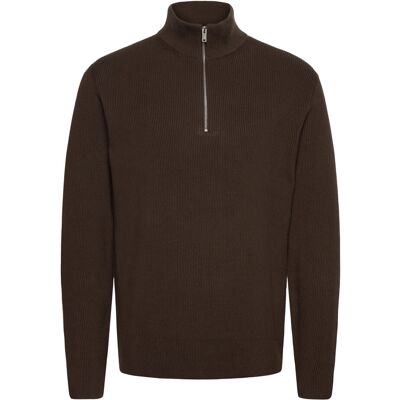 Lindbergh Half Zip Rib Knit M BROWN M Lindbergh Half Zip Rib Knit M BROWN M