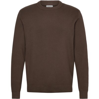 Lindbergh Rib Knitted O-Neck Knit S BROWN S Lindbergh Rib Knitted O-Neck Knit S BROWN S