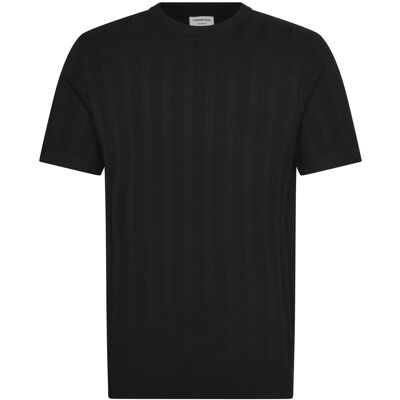 Lindbergh Knitted Crew Neck T-Shirt XL DUSTY BLACK XL Lindbergh Knitted Crew Neck T-Shirt XL DUSTY BLACK XL