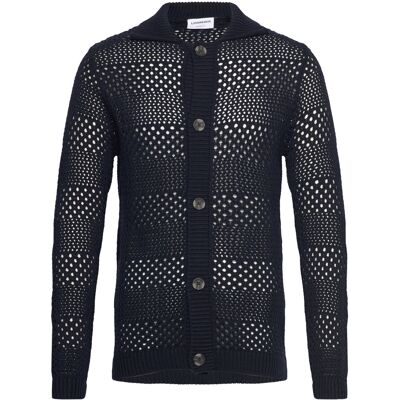Lindbergh Crochet Cardigan M NAVY M Lindbergh Crochet Cardigan M NAVY M