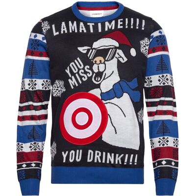 Lindbergh Interactive Xmas Knit S DK NAVY S Lindbergh Interactive Xmas Knit S DK NAVY S