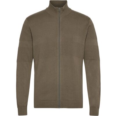 Lindbergh Zip Through Purl Cardigan M ARMY M Lindbergh Zip Through Purl Cardigan M ARMY M