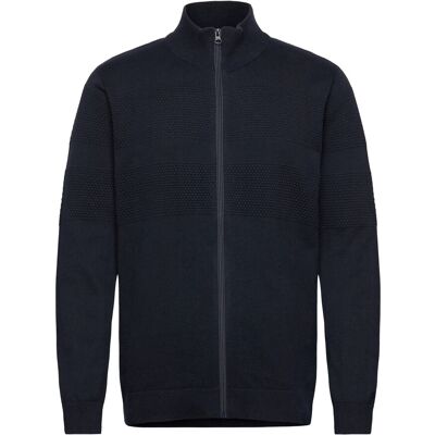 Lindbergh Zip Through Purl Cardigan M NAVY M Lindbergh Zip Through Purl Cardigan M NAVY M