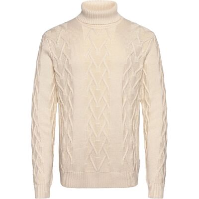 Lindbergh Cable Roll-Neck Knit M OFF WHITE M Lindbergh Cable Roll-Neck Knit M OFF WHITE M