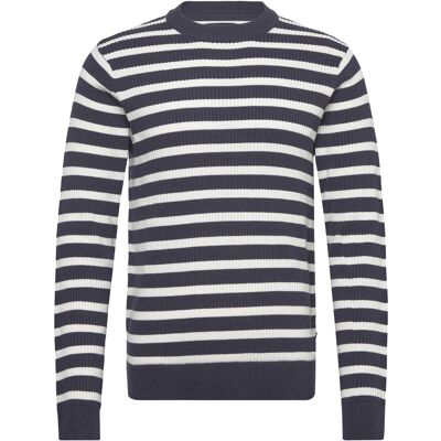 Lindbergh Recycled Crew Neck Knit L/S M NAVY M Lindbergh Recycled Crew Neck Knit L/S M NAVY M