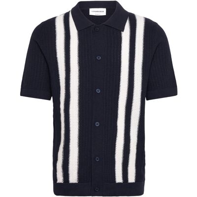 Lindbergh Knitted Polo Cardigan M NAVY M Lindbergh Knitted Polo Cardigan M NAVY M