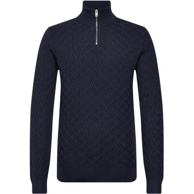Lindbergh Recycle Structure Knit 1/2 Ziprecycle Structure Knit 1/2 Zip XXXL NAVY XXXL Lindbergh Recycle Structure Knit 1/2 Ziprecycle Structure Knit 1/2 Zip XXXL NAVY XXXL
