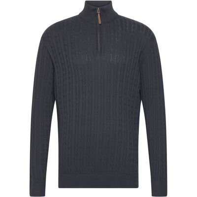 Lindbergh 1/2 Zip Cable Knit M NAVY M Lindbergh 1/2 Zip Cable Knit M NAVY M