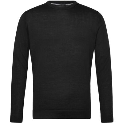 Lindbergh Merino Blend O-Neck Knit XXL BLACK XXL Lindbergh Merino Blend O-Neck Knit XXL BLACK XXL