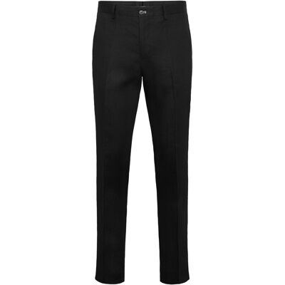 Lindbergh Black Linen Pants 54 BLACK 54 Lindbergh Black Linen Pants 54 BLACK 54