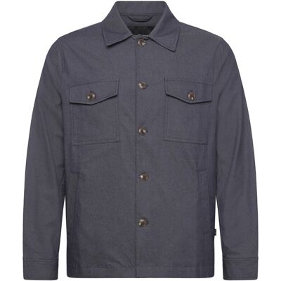 Lindbergh Black Stretch Cotton Overshirt XXXL DK BLUE XXXL Lindbergh Black Stretch Cotton Overshirt XXXL DK BLUE XXXL