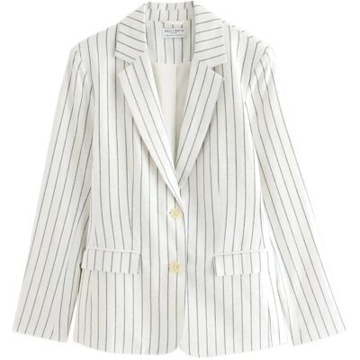 Lindex Blazer In Linen Blend 36 OFF WHITE 36 Lindex Blazer In Linen Blend 36 OFF WHITE 36