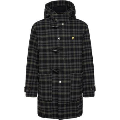 Scott Modular Tartan Duffle Coat XS Z865 JET BLACK XS Scott Modular Tartan Duffle Coat XS Z865 JET BLACK XS