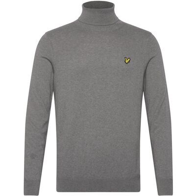 Scott Cotton Merino Turtleneck Jumper S T28 MID GREY MARL S Scott Cotton Merino Turtleneck Jumper S T28 MID GREY MARL S