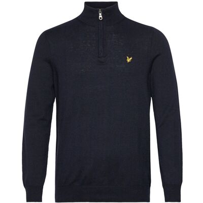 Scott Cotton Merino Quarter Zip Jumper XS DARK NAVY XS Scott Cotton Merino Quarter Zip Jumper XS DARK NAVY XS