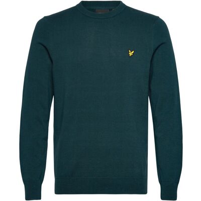 Scott Cotton Crew Neck Jumper S Y066 RICH TEAL S Scott Cotton Crew Neck Jumper S Y066 RICH TEAL S