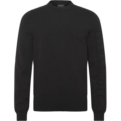 Scott Mesh Logo Crew Neck Jumper XS Z865 JET BLACK XS Scott Mesh Logo Crew Neck Jumper XS Z865 JET BLACK XS