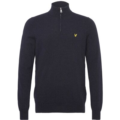 Scott Lambswool Blend Quarter Zip Jumper M Z56 DARK NAVY MARL M Scott Lambswool Blend Quarter Zip Jumper M Z56 DARK NAVY MARL M
