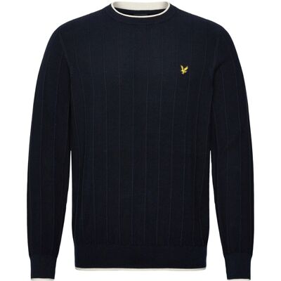 Scott Tipped Pique Knitted Crew Neck Jumper XS Z271 DARK NAVY XS Scott Tipped Pique Knitted Crew Neck Jumper XS Z271 DARK NAVY XS