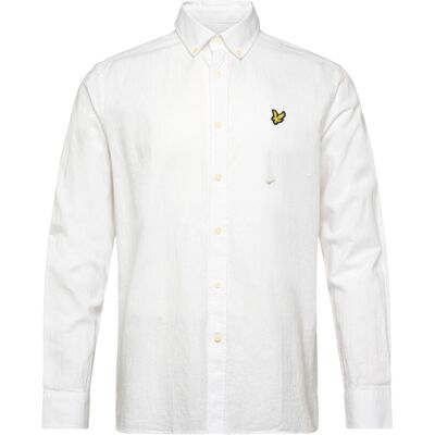 Scott Linen Blend Oxford Shirt S 626 WHITE S Scott Linen Blend Oxford Shirt S 626 WHITE S