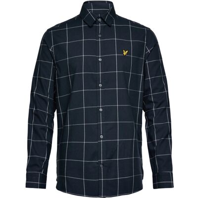Scott Window Pane Check Shirt L X136 DARK NAVY/WHITE L Scott Window Pane Check Shirt L X136 DARK NAVY/WHITE L