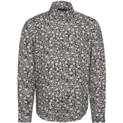 Scott Floral Jacquard Shirt M W189 JET BLACK/ WHITE M Scott Floral Jacquard Shirt M W189 JET BLACK/ WHITE M