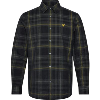 Scott Tartan Corduroy Shirt S Z865 JET BLACK S Scott Tartan Corduroy Shirt S Z865 JET BLACK S