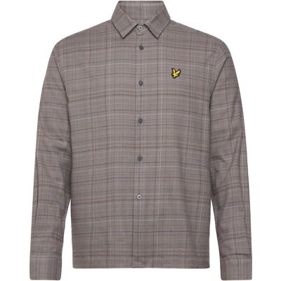 Scott Checked Flannel Shirt XL Y062 GULL GREY/ BOTTLE BROWN XL Scott Checked Flannel Shirt XL Y062 GULL GREY/ BOTTLE BROWN XL