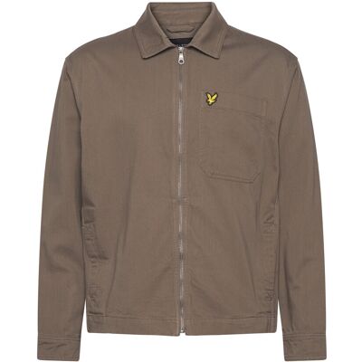 Scott Enzyme Wash Zip Through Overshirt XS KHAKI ASH XS Scott Enzyme Wash Zip Through Overshirt XS KHAKI ASH XS