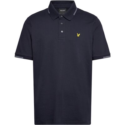 Scott Fine Tipped Polo Shirt S Y155 DARK NAVY/ CHALK BLUE S Scott Fine Tipped Polo Shirt S Y155 DARK NAVY/ CHALK BLUE S