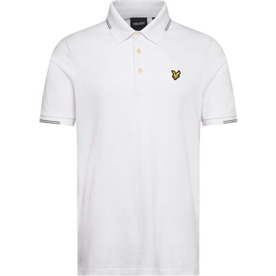 Scott Fine Tipped Polo Shirt L Y162 WHITE/EVERGLADE L Scott Fine Tipped Polo Shirt L Y162 WHITE/EVERGLADE L