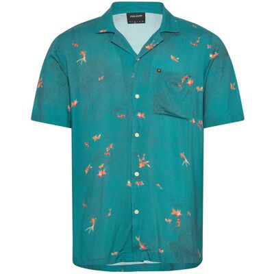 Scott Goldfish Resort Shirt M LAGOON/ ORANGE BLAZE M Scott Goldfish Resort Shirt M LAGOON/ ORANGE BLAZE M