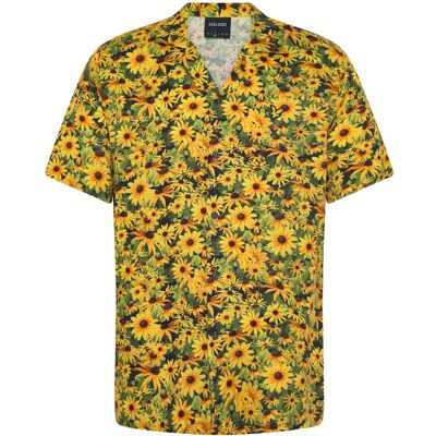 Scott Wild Garden Print Resort Shirt S SUPER YELLOW S Scott Wild Garden Print Resort Shirt S SUPER YELLOW S