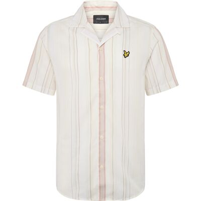 Scott Short Sleeve Zig Zag Stripe Shirt M NATURAL M Scott Short Sleeve Zig Zag Stripe Shirt M NATURAL M
