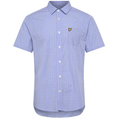 Scott Short Sleeve Grid Check Shirt S CHALK BLUE S Scott Short Sleeve Grid Check Shirt S CHALK BLUE S