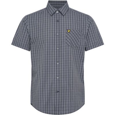 Scott Short Sleeve Grid Check Shirt M DARK NAVY M Scott Short Sleeve Grid Check Shirt M DARK NAVY M