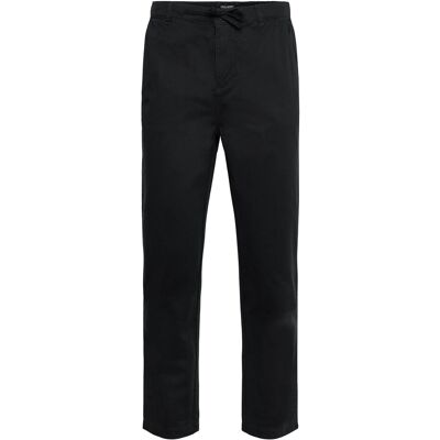 Scott Drawstring Tapered Chino W28L30 Z865 JET BLACK W28L30 Scott Drawstring Tapered Chino W28L30 Z865 JET BLACK W28L30