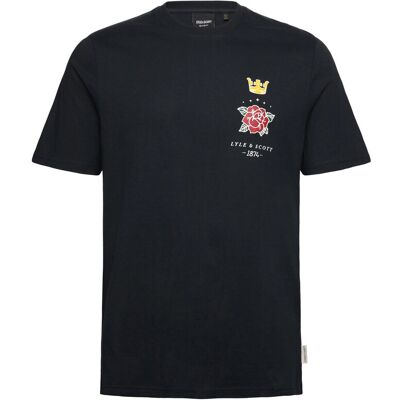 Scott Rose And Crown Graphic T-Shirt S Z271 DARK NAVY S Scott Rose And Crown Graphic T-Shirt S Z271 DARK NAVY S