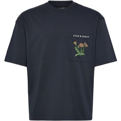 Scott Floral Embroidered T-Shirt M DARK NAVY M Scott Floral Embroidered T-Shirt M DARK NAVY M
