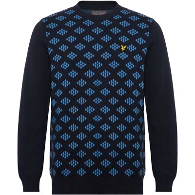 Scott Golf Crew Neck Cotton Argyle Jumper XL Z271 DARK NAVY XL Scott Golf Crew Neck Cotton Argyle Jumper XL Z271 DARK NAVY XL