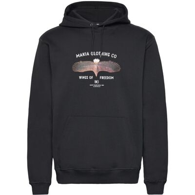 Makia Eagle Hooded Sweatshirt L CARBON BLACK L Makia Eagle Hooded Sweatshirt L CARBON BLACK L