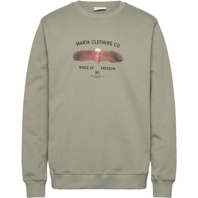 Makia Eagle Sweatshirt XL SEAGRASS XL Makia Eagle Sweatshirt XL SEAGRASS XL