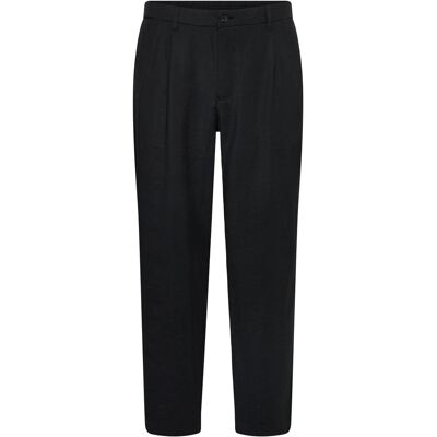 Mango Straight-Fit Pleated Trousers 40 BLACK 40 Mango Straight-Fit Pleated Trousers 40 BLACK 40