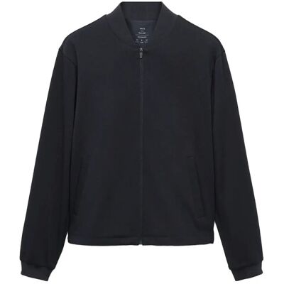 Mango Comfort Stretch Zip-Up Hoodie S NAVY S Mango Comfort Stretch Zip-Up Hoodie S NAVY S