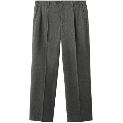 Mango Regular-Fit Pleated Flannel Trousers 38 DARK GREY 38 Mango Regular-Fit Pleated Flannel Trousers 38 DARK GREY 38