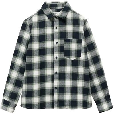 Mango Check Cotton Shirt 116 NAVY 116 Mango Check Cotton Shirt 116 NAVY 116