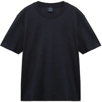 Mango Medium Weight Regular Fit T-Shirt S NAVY S Mango Medium Weight Regular Fit T-Shirt S NAVY S