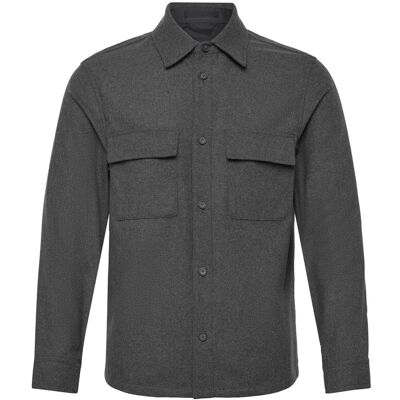 Mango Wool Overshirt With Pockets S GREY S Mango Wool Overshirt With Pockets S GREY S