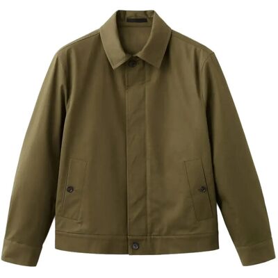 Mango Water-Repellent Jacket With Hidden Zip M DARK GREEN M Mango Water-Repellent Jacket With Hidden Zip M DARK GREEN M